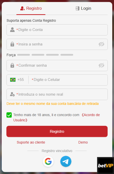 Experiência de Jogos betvip.com